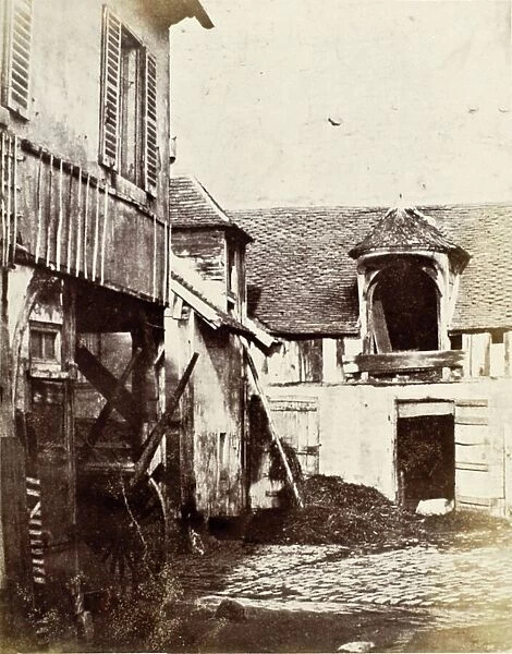 Hayloft & Courtyard, 1844. Creator: Louis-Désiré Blanquart-Evrard. Hayloft & Courtyard, 1844. Creator: Louis-Désiré Blanquart-Evrard