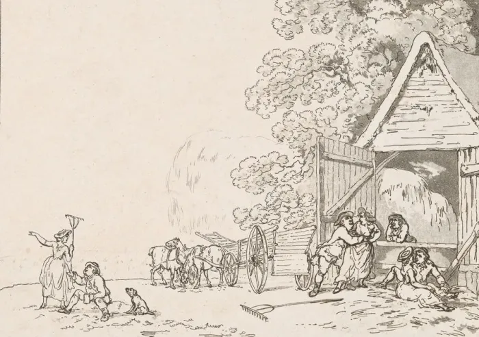 Framed Print : The Haymakers, 1787. 1787. Creator: Thomas Rowlandson Framed Print : The Haymakers, 1787. 1787. Creator: Thomas Rowlandson