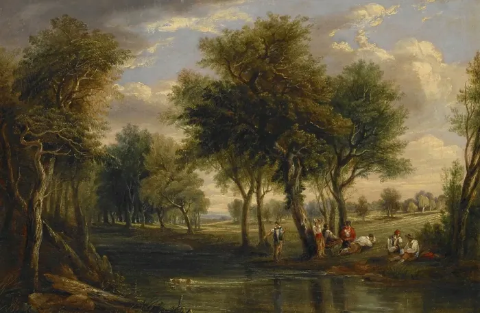 Framed Print : The Haymakers, unknown date, c1800-1844. Creator: Unknown Framed Print : The Haymakers, unknown date, c1800-1844. Creator: Unknown
