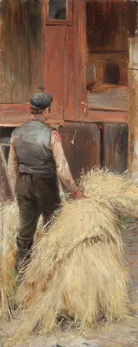 Framed Print : Haymaking, 1880s. Creator: Nils Kreuger Framed Print : Haymaking, 1880s. Creator: Nils Kreuger