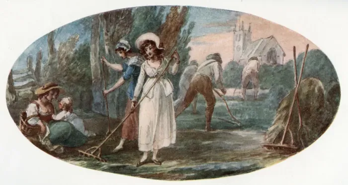 Framed Print : Haymaking, (1912). Artist: William Hamilton Framed Print : Haymaking, (1912). Artist: William Hamilton