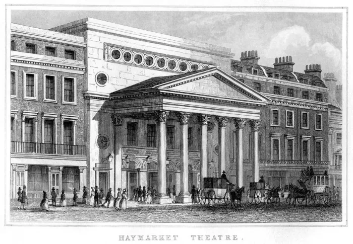 Framed Print : Haymarket Theatre, Westminster, London, 19th century Framed Print : Haymarket Theatre, Westminster, London, 19th century
