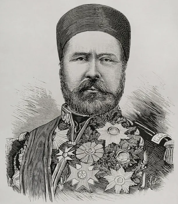 Framed Print : Hayreddin Pasha, (c1822-1890), Grand Vizier of the Ottoman Empire (1878-1879), 1878. Creator: Eugenio Vela Framed Print : Hayreddin Pasha, (c1822-1890), Grand Vizier of the Ottoman Empire (1878-1879), 1878. Creator: Eugenio Vela