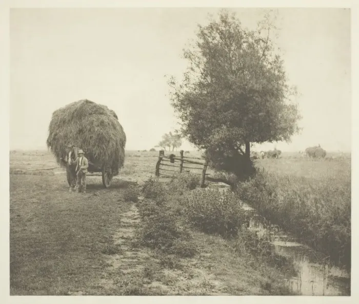Framed Print : In the Haysel (Norfolk), c. 1883 / 87, printed 1888. Creator: Peter Henry Emerson Framed Print : In the Haysel (Norfolk), c. 1883 / 87, printed 1888. Creator: Peter Henry Emerson