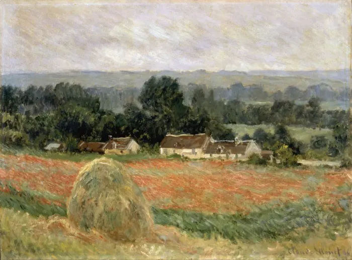 Framed Print : Haystack at Giverny, 1886. Artist: Claude Monet Framed Print : Haystack at Giverny, 1886. Artist: Claude Monet