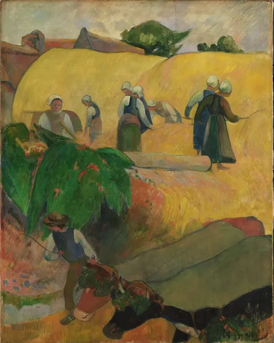 Framed Print : The Haystacks, 1889. Creator: Gauguin, Paul Eugéne Henri (1848-1903) Framed Print : The Haystacks, 1889. Creator: Gauguin, Paul Eugéne Henri (1848-1903)