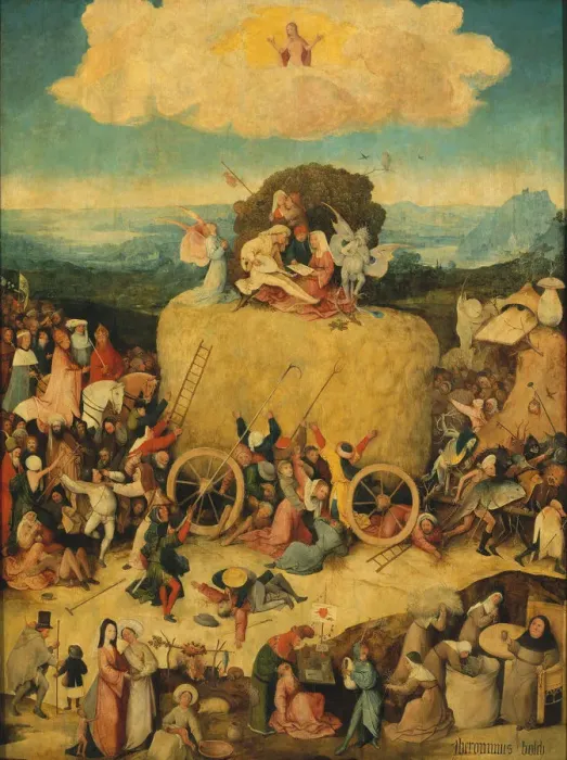 Framed Print : The Haywain (Triptych) Central panel, c. 1516. Artist: Bosch, Hieronymus (c. 1450-1516) Framed Print : The Haywain (Triptych) Central panel, c. 1516. Artist: Bosch, Hieronymus (c. 1450-1516)