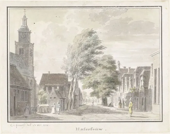 Framed Print : Hazerswoude, 1731. Creator: Cornelis Pronk Framed Print : Hazerswoude, 1731. Creator: Cornelis Pronk