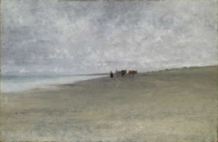 Framed Print : Hazy Weather by the Sea. Creator: August Hagborg Framed Print : Hazy Weather by the Sea. Creator: August Hagborg