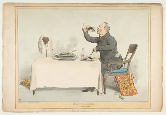 Framed Print : H(C)annibalism or an Irish Stew, August 5, 1833. Creator: John Doyle Framed Print : H(C)annibalism or an Irish Stew, August 5, 1833. Creator: John Doyle