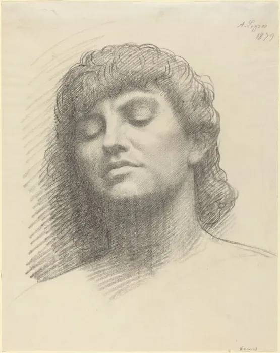 Framed Print : Head, 1879. Creator: Alphonse Legros Framed Print : Head, 1879. Creator: Alphonse Legros