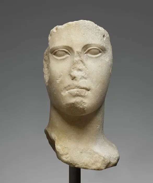 Framed Print : Head from an Acrolithic Statue, 440-420 BC. Creator: Unknown Framed Print : Head from an Acrolithic Statue, 440-420 BC. Creator: Unknown