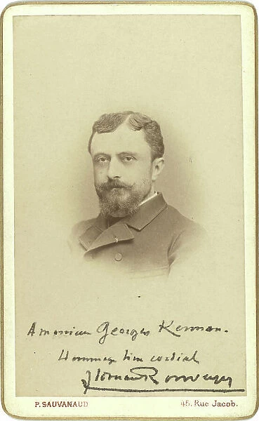 Head-and-shoulders portrait of unidentified man, between 1880 and 1886. Creator: Unknown