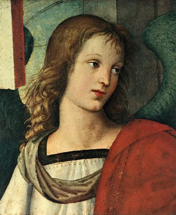 Framed Print : Head of an Angel, c. 1500. Artist: Raphael (1483-1520) Framed Print : Head of an Angel, c. 1500. Artist: Raphael (1483-1520)