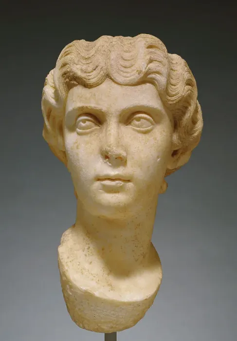 Framed Print : Head of an Antonine Woman (Close to Faustina Minor), mid-2nd century A.D. Creator: Unknown Framed Print : Head of an Antonine Woman (Close to Faustina Minor), mid-2nd century A.D. Creator: Unknown