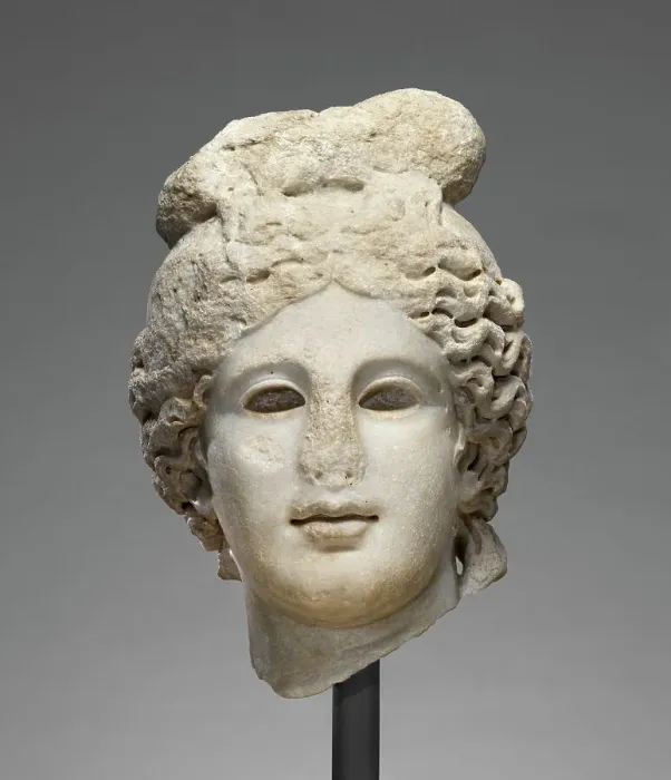 Framed Print : Head of Apollo (Belvedere type), late 2nd century A.D. Creator: Unknown Framed Print : Head of Apollo (Belvedere type), late 2nd century A.D. Creator: Unknown