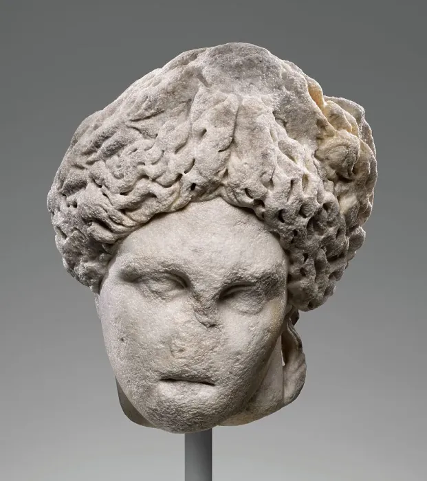 Framed Print : Head of Apollo (Lykeios-Cyrene type), 2nd century A.D. Creator: Unknown