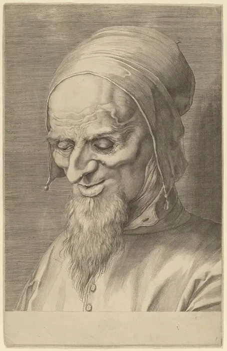 Framed Print : Head of an Apostle with Beard and Cap, 1597. Creator: Aegidius Sadeler II Framed Print : Head of an Apostle with Beard and Cap, 1597. Creator: Aegidius Sadeler II
