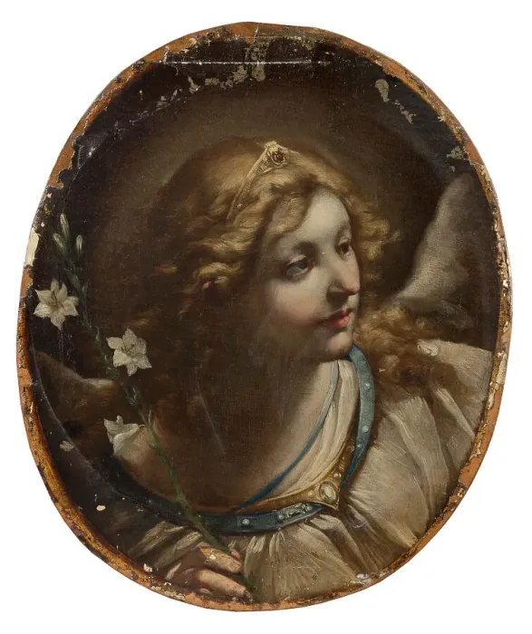 Framed Print : Head of the Archangel Gabriel Creator: Elisabetta Sirani Framed Print : Head of the Archangel Gabriel Creator: Elisabetta Sirani