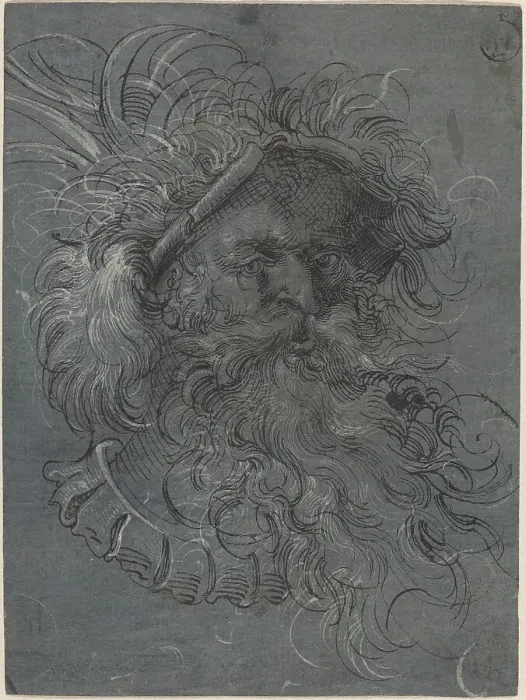 Framed Print : Head of a Bearded Man, 1572. Creator: Jost Ammon Framed Print : Head of a Bearded Man, 1572. Creator: Jost Ammon