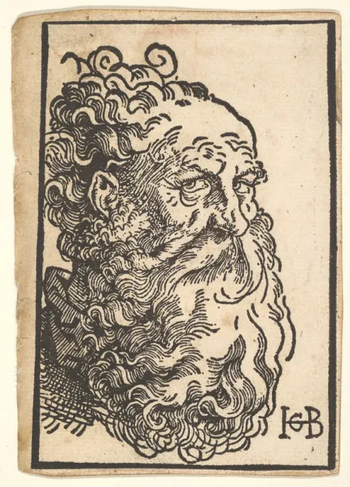 Framed Print : Head of a Bearded Man, ca. 1518-19. Creator: Hans Baldung Framed Print : Head of a Bearded Man, ca. 1518-19. Creator: Hans Baldung