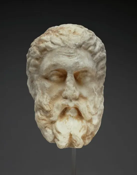Framed Print : Head of a Bearded Man from a Funerary Monument, about 330 BC. Creator: Unknown Framed Print : Head of a Bearded Man from a Funerary Monument, about 330 BC. Creator: Unknown