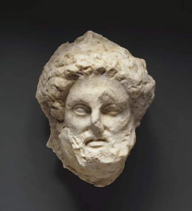 Framed Print : Head of a Bearded Man from a Grave Naiskos, about 340 BC. Creator: Unknown Framed Print : Head of a Bearded Man from a Grave Naiskos, about 340 BC. Creator: Unknown