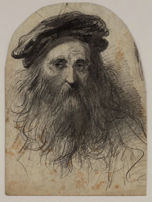 Framed Print : Head of a Bearded Man, late 19th century. Creator: Felix Octavius Carr Darley Framed Print : Head of a Bearded Man, late 19th century. Creator: Felix Octavius Carr Darley