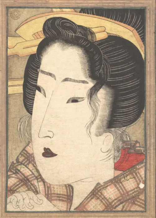 Framed Print : Head of a Beauty, ca. 1825. Creator: Ikeda Eisen Framed Print : Head of a Beauty, ca. 1825. Creator: Ikeda Eisen