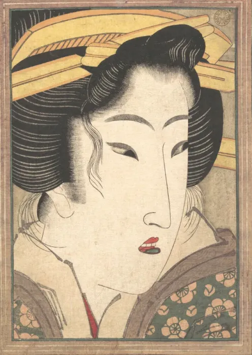 Framed Print : Head of a Beauty, ca. 1825. Creator: Ikeda Eisen Framed Print : Head of a Beauty, ca. 1825. Creator: Ikeda Eisen