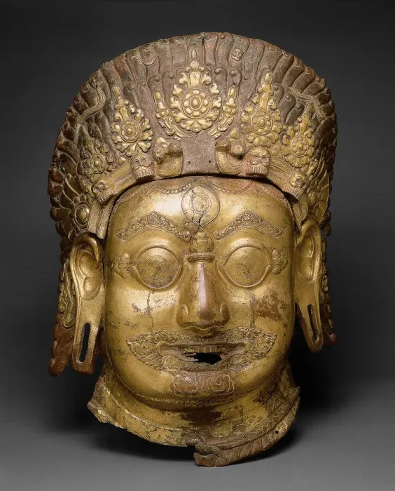 Framed Print : Head of Bhairava, A Horrific Form of God Shiva, Malla period, 16th / 17th century Framed Print : Head of Bhairava, A Horrific Form of God Shiva, Malla period, 16th / 17th century