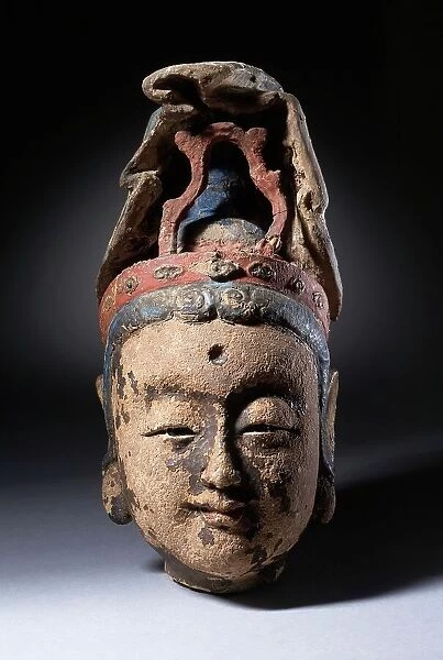 Head of a Bodhisattva, Probably Avalokitésvara (Guanyin), the Bodhisattva... between c.1450-c.1550. Creator: Unknown