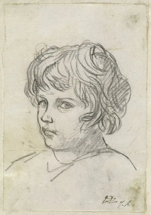 Framed Print : Head of a Boy, 1775 / 80. Creator: Jacques-Louis David Framed Print : Head of a Boy, 1775 / 80. Creator: Jacques-Louis David