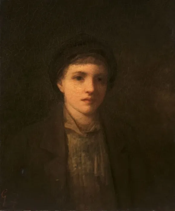 Framed Print : Head of a Boy, before 1885. Creator: George Fuller (American, 1822-1884) Framed Print : Head of a Boy, before 1885. Creator: George Fuller (American, 1822-1884)