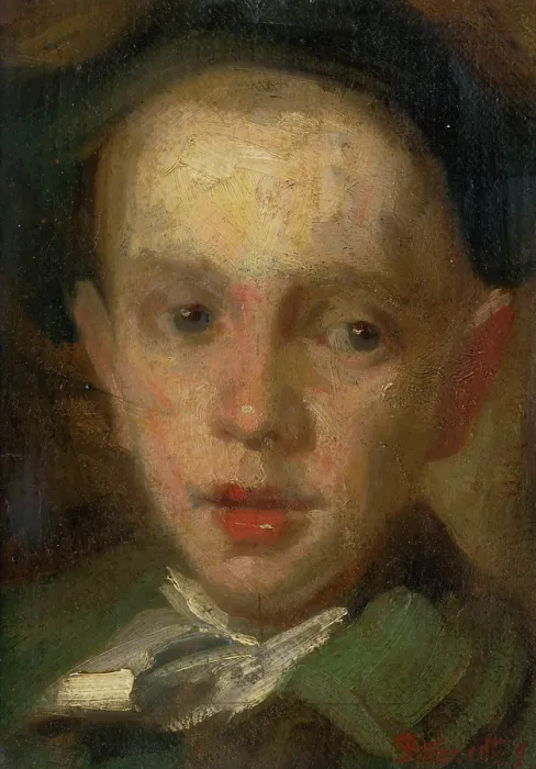 Framed Print : Head of a Boy, around 1890. Creator: Ludovit Pitthordt Framed Print : Head of a Boy, around 1890. Creator: Ludovit Pitthordt