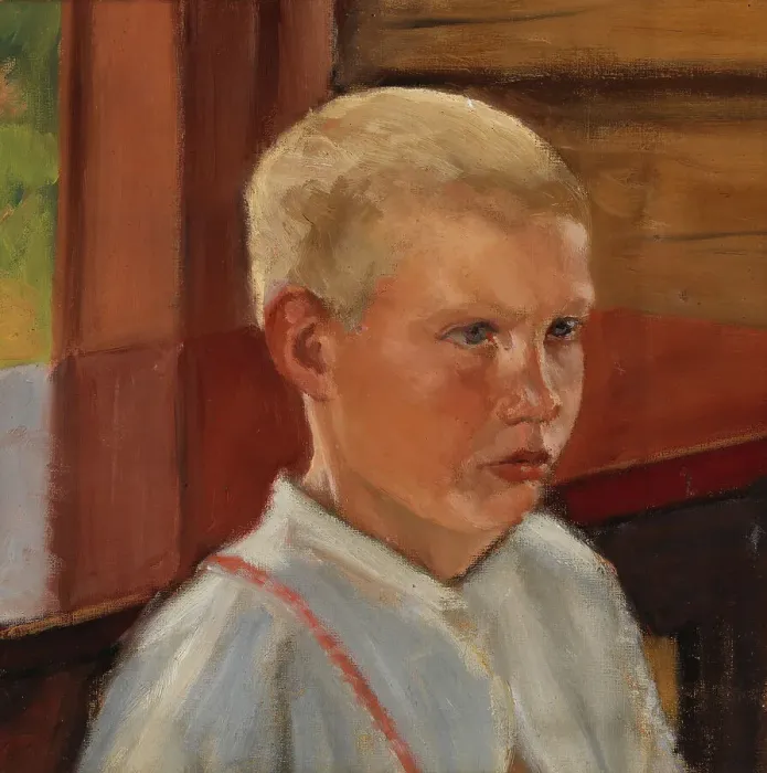 Framed Print : Head of a Boy, 1895-1904. Creator: Eemil Halonen Framed Print : Head of a Boy, 1895-1904. Creator: Eemil Halonen