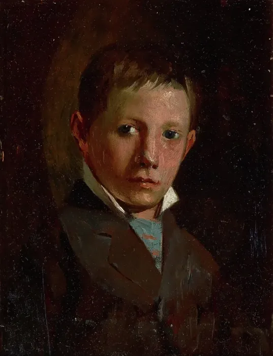 Framed Print : Head of a Boy, c1870s.. Creator: John Washington Love Framed Print : Head of a Boy, c1870s.. Creator: John Washington Love