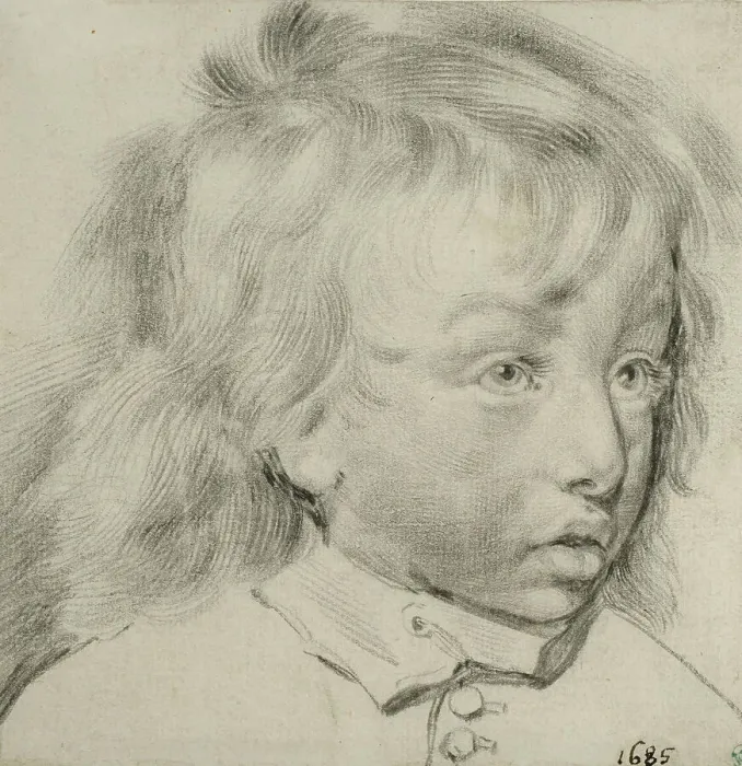 Framed Print : Head of a Boy. Creator: Cornelis de Visscher Framed Print : Head of a Boy. Creator: Cornelis de Visscher