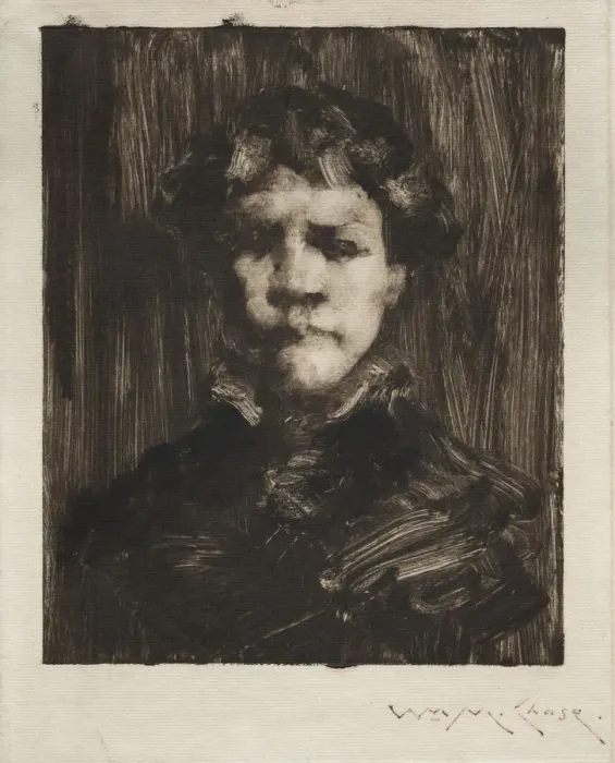 Framed Print : Head of a Boy. Creator: William Merritt Chase (American, 1849-1916) Framed Print : Head of a Boy. Creator: William Merritt Chase (American, 1849-1916)