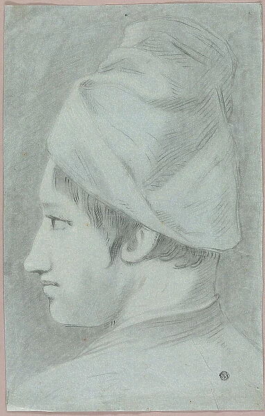 Head of Boy Wearing Hat in Profile, n.d. Creator: Giovanni Battista Piazzetta