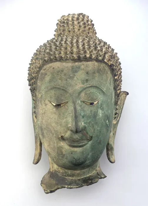 Framed Print : Head of a Buddha, Ayutthaya period, ca. 1700. Creator: Unknown