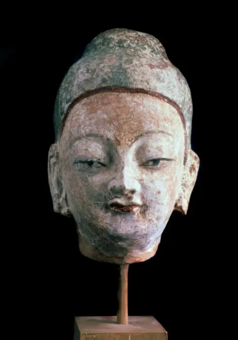Framed Print : Head of Buddha, (From the Ruins of old Idikutshari near Turfan), 8th-9th century Framed Print : Head of Buddha, (From the Ruins of old Idikutshari near Turfan), 8th-9th century