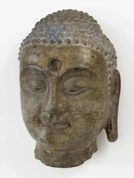 Framed Print : Head of a Buddha, Northern Qi dynasty, 550-577. Creator: Unknown Framed Print : Head of a Buddha, Northern Qi dynasty, 550-577. Creator: Unknown