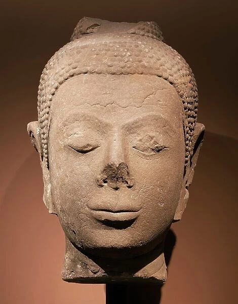 Head of Buddha Shakyamuni, 14th century. Creator: Unknown