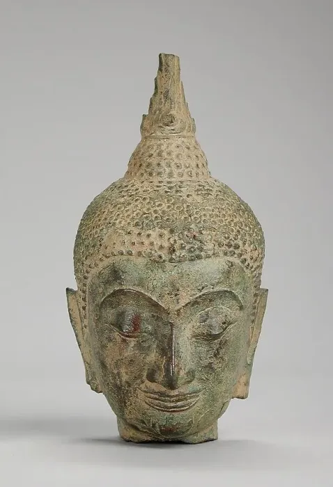 Framed Print : Head of Buddha Shakyamuni, 15th-16th century. Creator: Unknown Framed Print : Head of Buddha Shakyamuni, 15th-16th century. Creator: Unknown