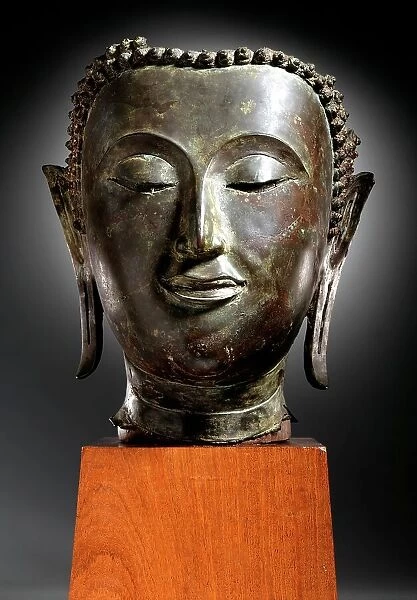 Head of Buddha Shakyamuni, 16th-17th century. Creator: Unknown