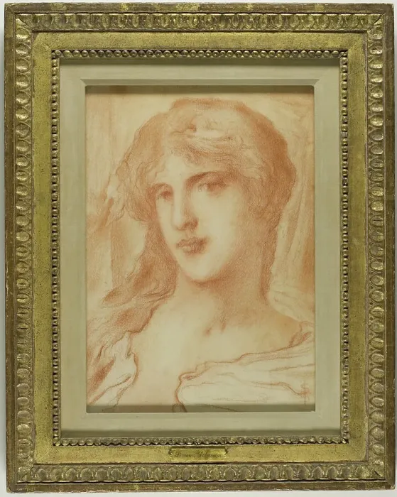 Framed Print : Head, c. 1880. Creator: Simeon Solomon Framed Print : Head, c. 1880. Creator: Simeon Solomon