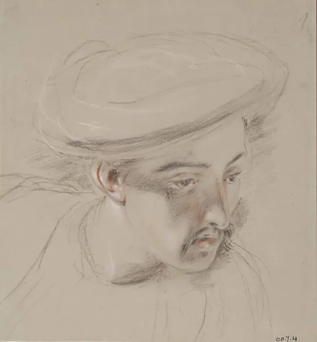 Framed Print : Head of a Cavass - Study for Slave Market, Constantinople, 1830. Creator: William Allan Framed Print : Head of a Cavass - Study for Slave Market, Constantinople, 1830. Creator: William Allan