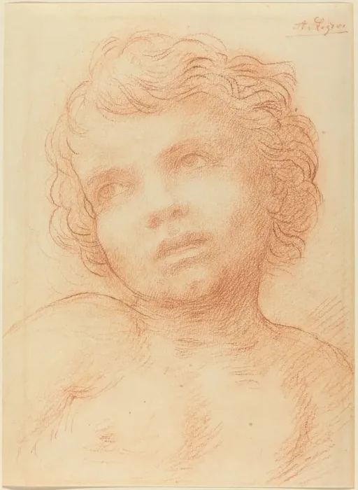 Framed Print : Head of a Child. Creator: Alphonse Legros Framed Print : Head of a Child. Creator: Alphonse Legros