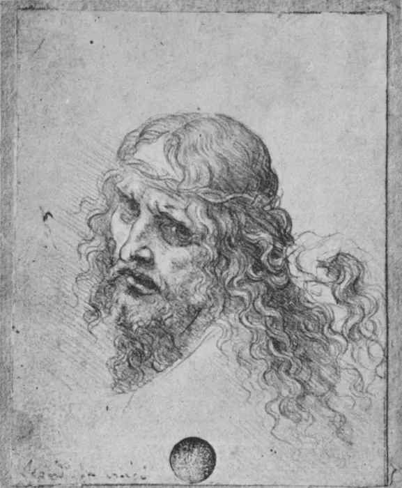 Framed Print : Head of Christ, c1480 (1945). Artist: Leonardo da Vinci Framed Print : Head of Christ, c1480 (1945). Artist: Leonardo da Vinci